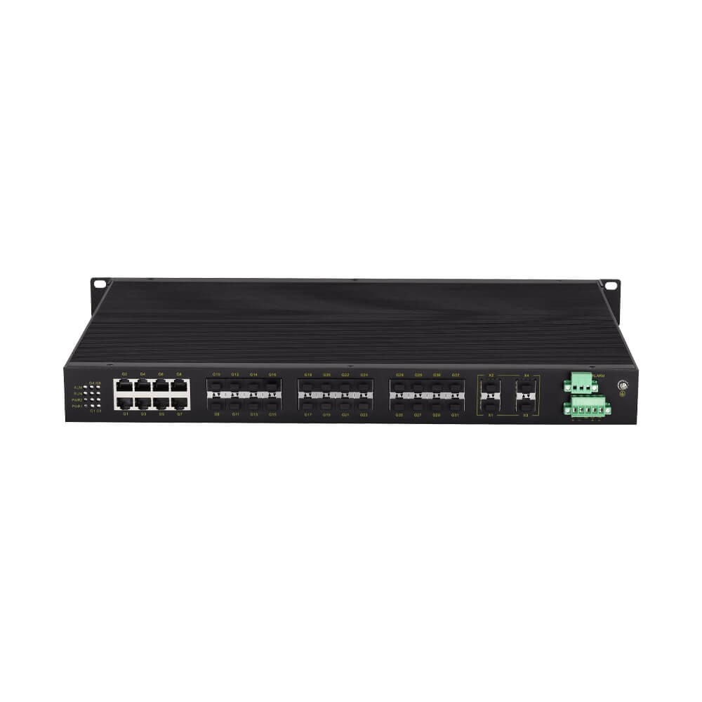 CISCOM8036GX-4XGF-24GF-8GT – Switch Ethernet industrial gerenciável Layer 3 36 portas com 4 SFP+ 10G, 24 SFP Gigabit e 8 RJ45