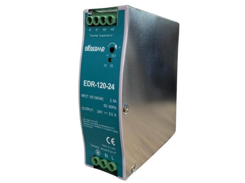 Fonte Chaveada Industrial Alfacomp, 120W, 24V - EDR-120-24